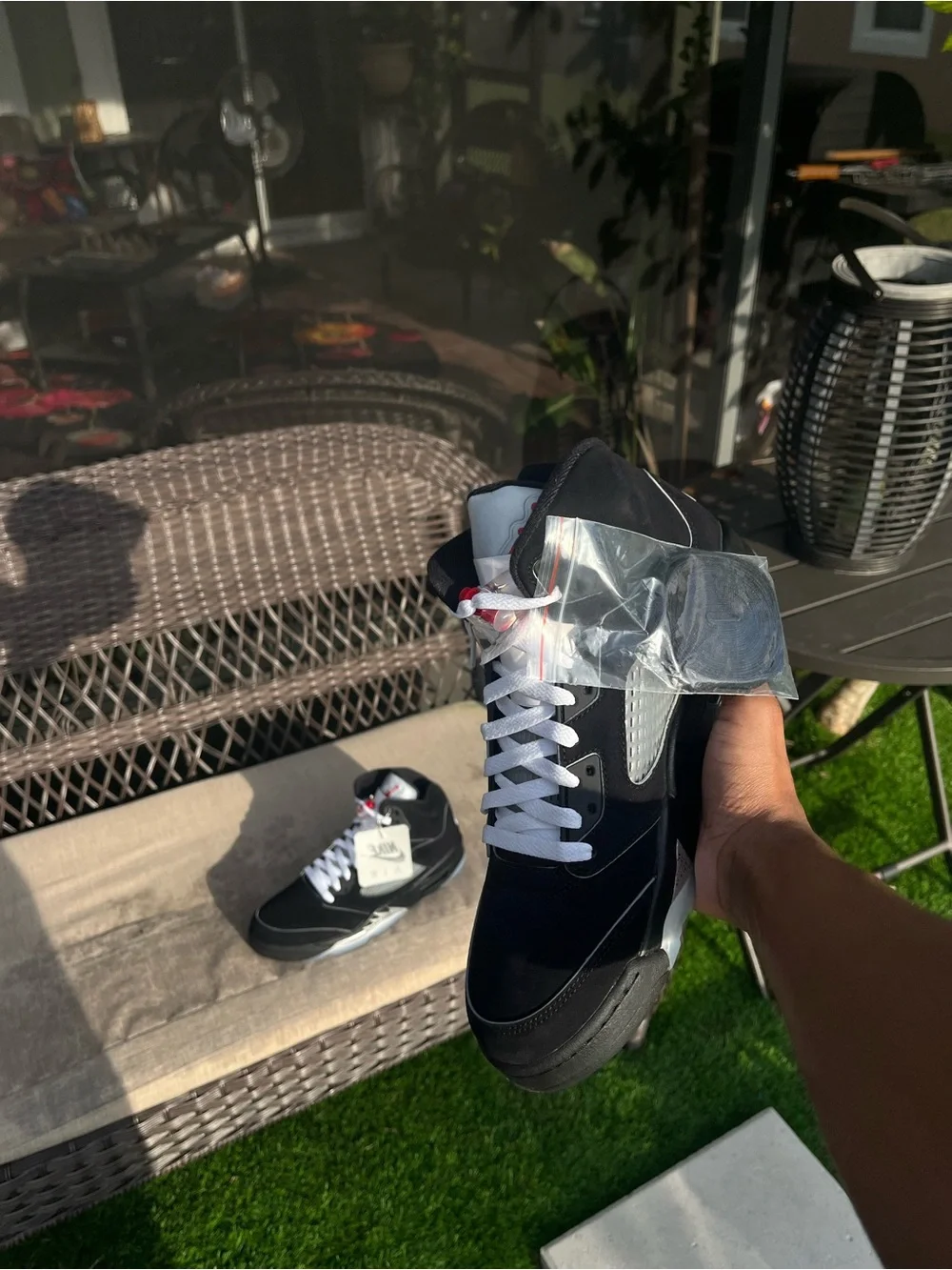 Air Jordan 5 Black Metallic “Reimagined” (Sz 10.5)